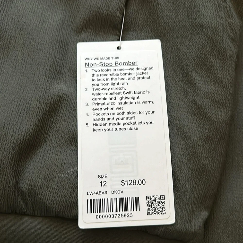 NWT Lululemon Non-Stop Bomber Jacket - Picture 3 of 3